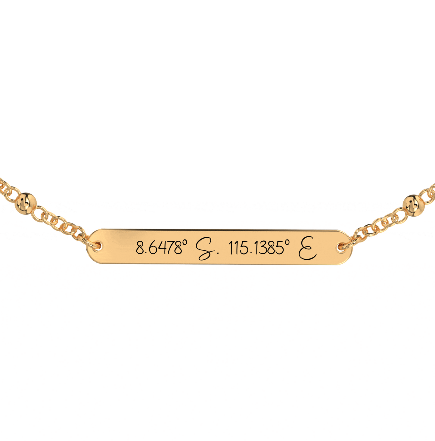 Coordinate Engraved Anklet/Bracelet
