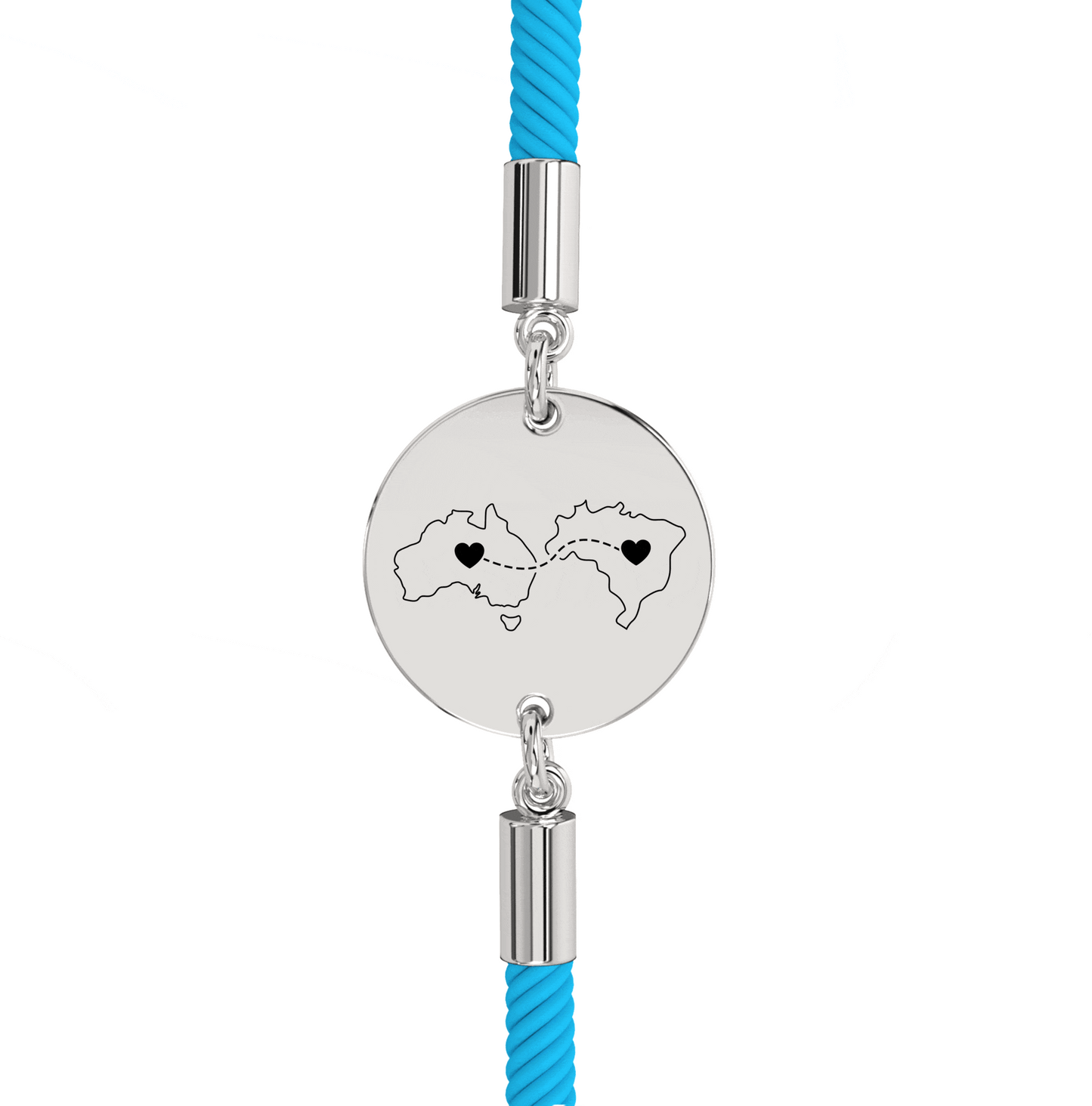 Dual Maps Engraved Bracelet