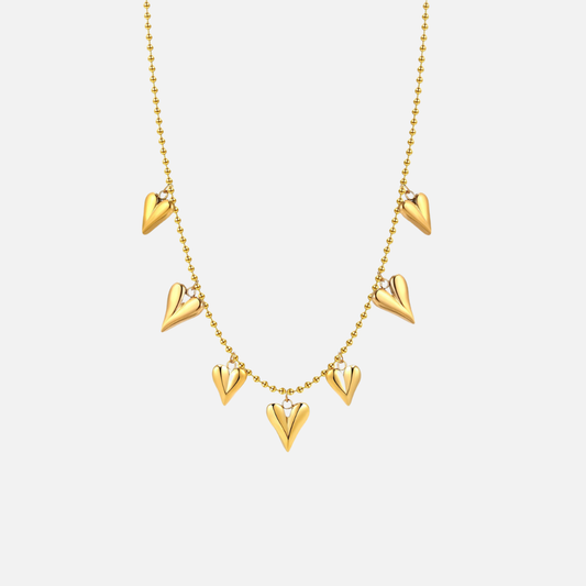Goldene Herzen Halskette 
