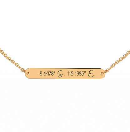 Coordinate Engraved Anklet/Bracelet