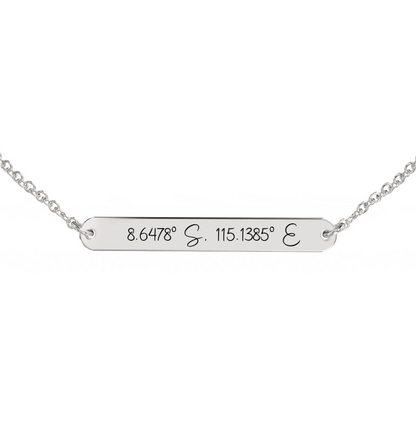 Coordinate Engraved Anklet/Bracelet