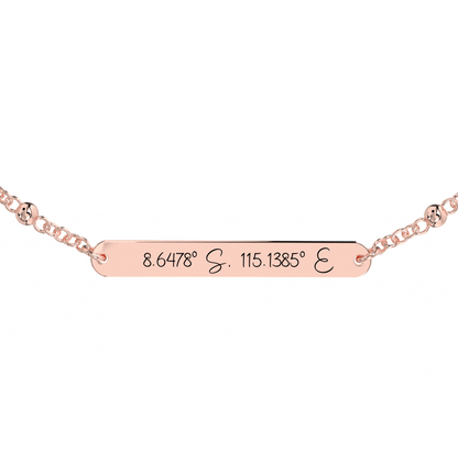 Coordinate Engraved Anklet/Bracelet