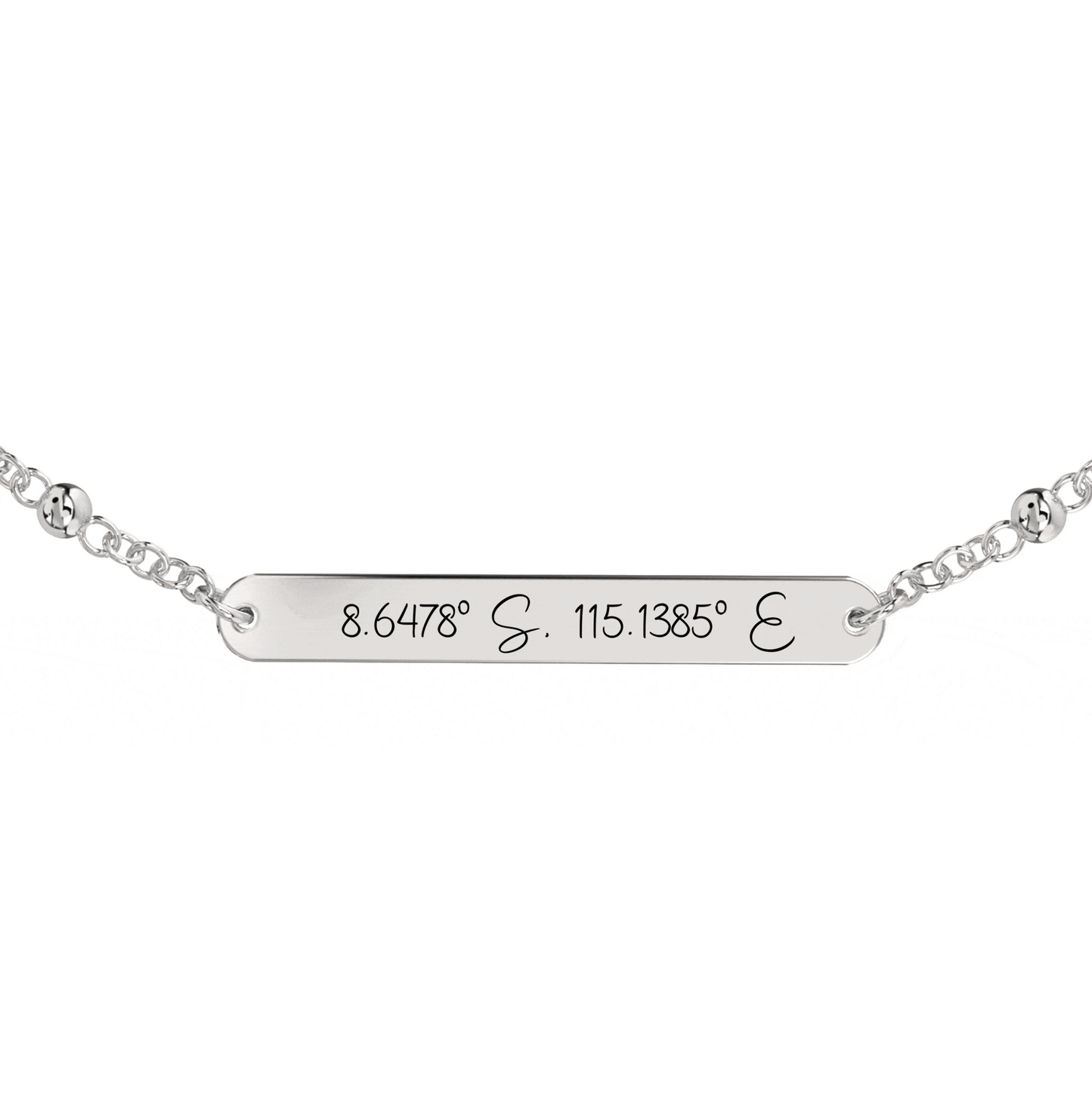 Coordinate Engraved Anklet/Bracelet