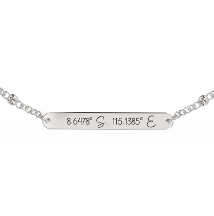 Coordinate Engraved Anklet/Bracelet