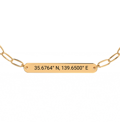 Coordinate Engraved Anklet/Bracelet
