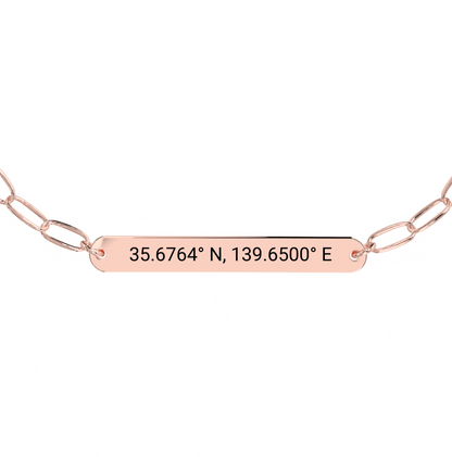 Coordinate Engraved Anklet/Bracelet