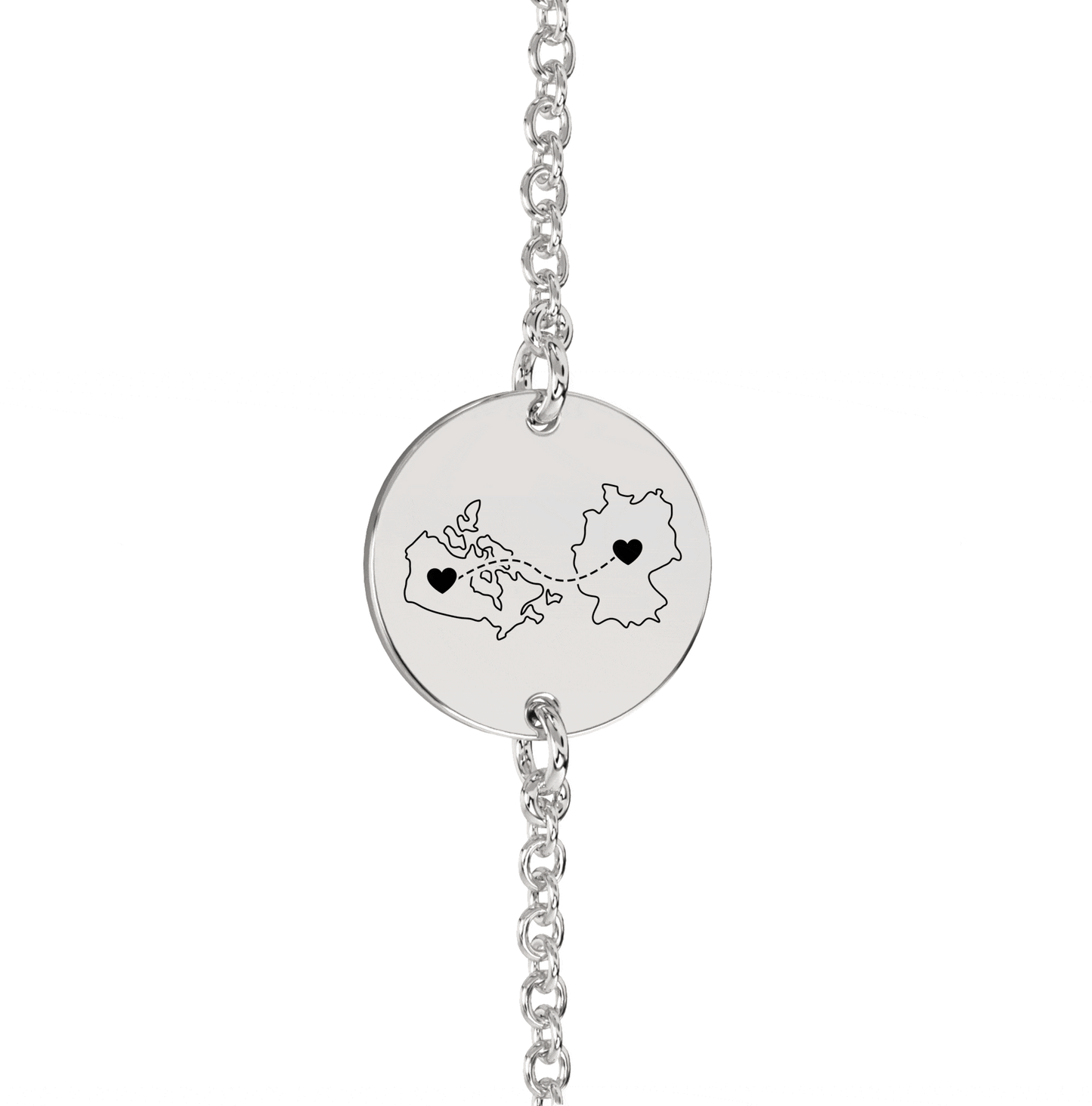 Dual Maps Engraved Anklet/Bracelet