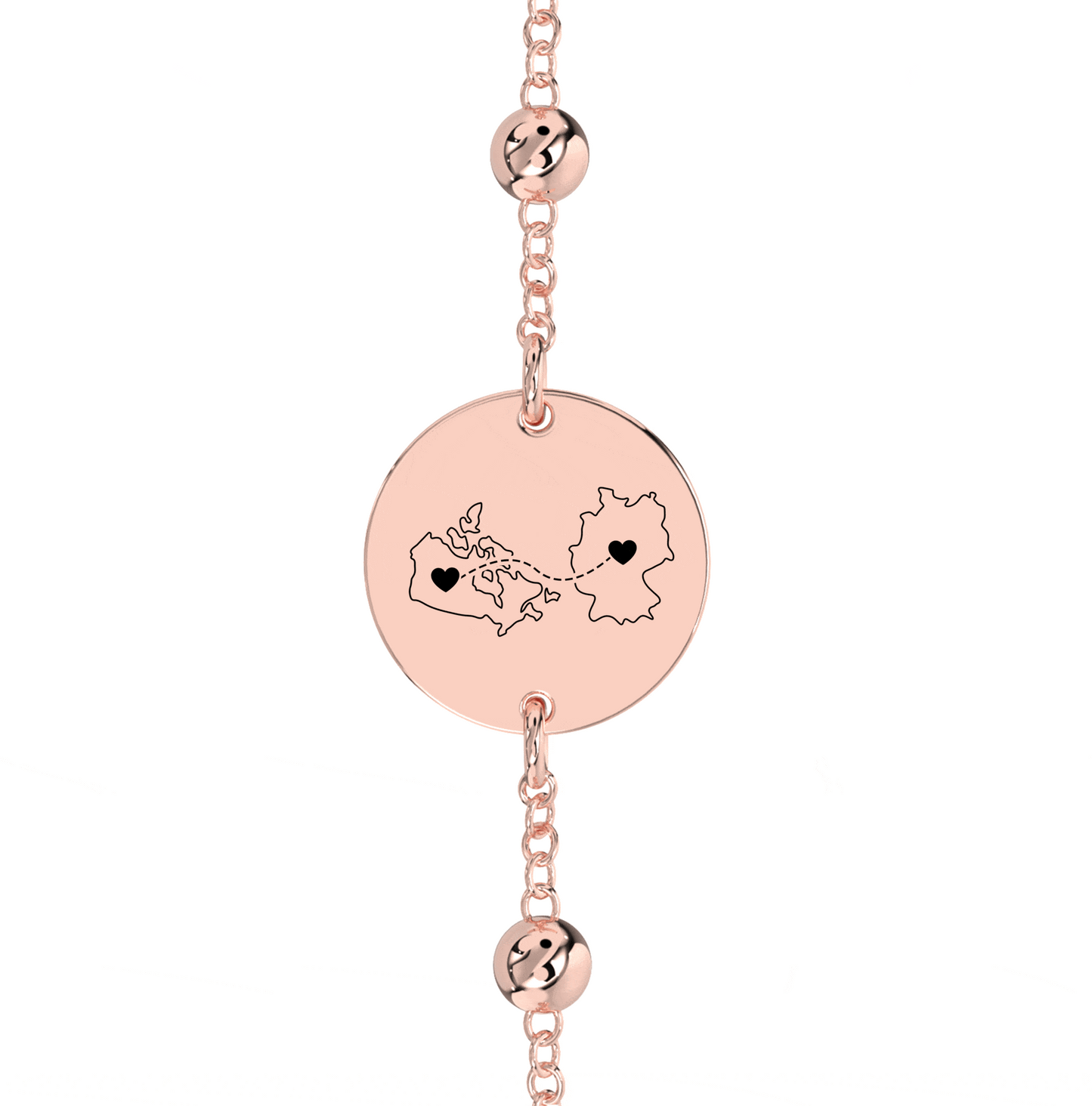 Dual Maps Engraved Anklet/Bracelet