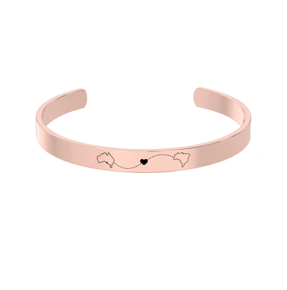 Dual Maps Engraved Cuff