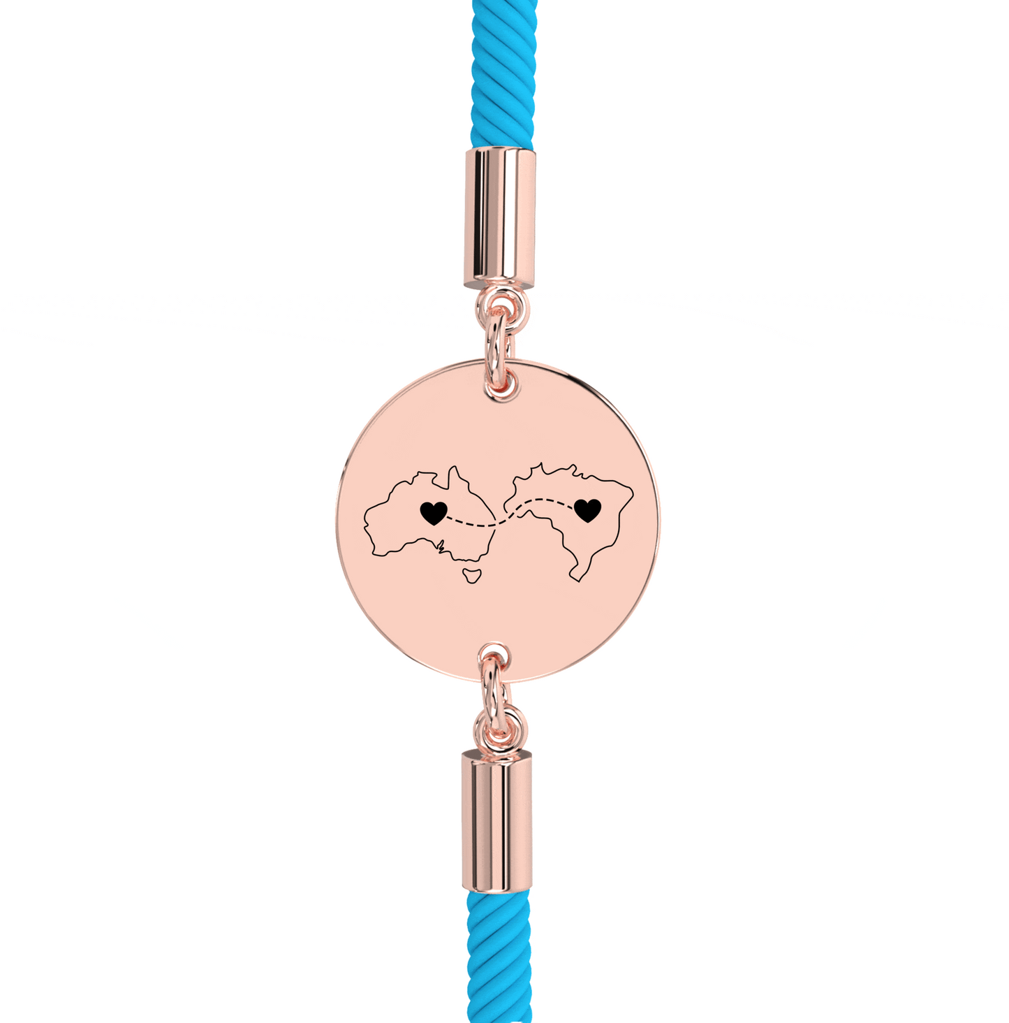 Dual Maps Engraved Bracelet
