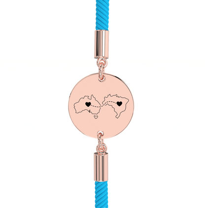 Dual Maps Engraved Bracelet