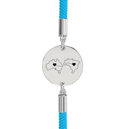 Dual Maps Engraved Bracelet