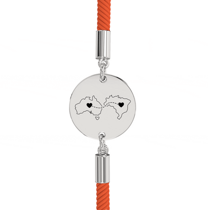 Dual Maps Engraved Bracelet