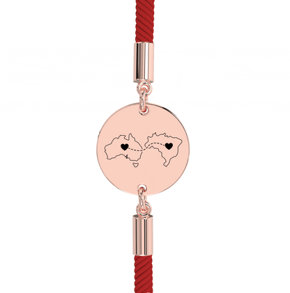 Dual Maps Engraved Bracelet
