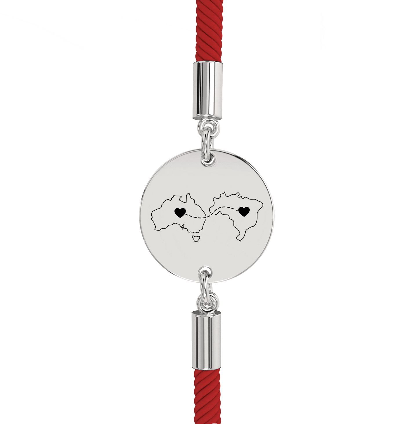 Dual Maps Engraved Bracelet