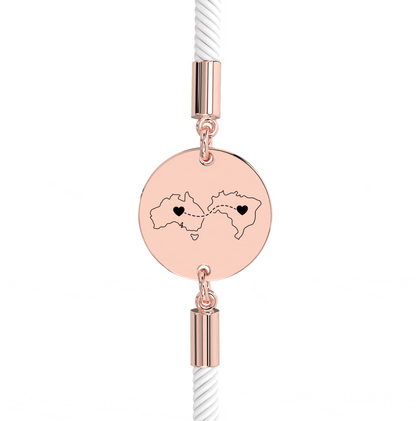 Dual Maps Engraved Bracelet