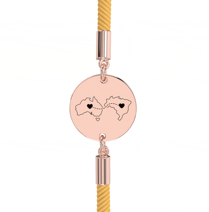 Dual Maps Engraved Bracelet