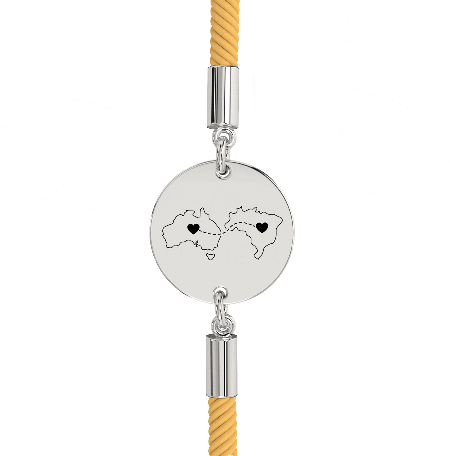 Dual Maps Engraved Bracelet
